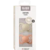 Bibs Pacifier Couture Silicone Size 2 Vanilla/Peach (2 stk)