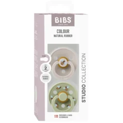 Bibs Pacifier Studio Colour Bumblebee Latex Size 2 Mushroom Mix (1 sæt)