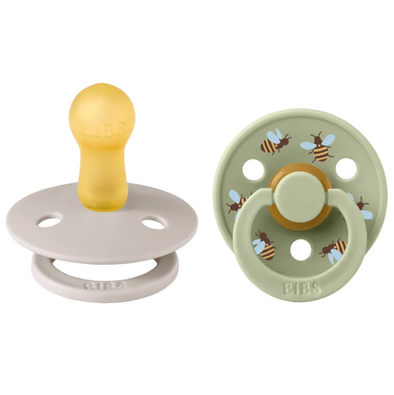 Bibs Pacifier Studio Colour Bumblebee Latex Size 2 Mushroom Mix (1 sæt)