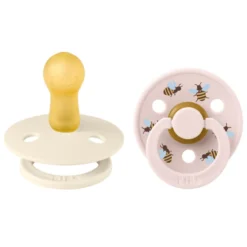 Bibs Pacifier Studio Colour Bumblebee Latex Size 2 Ivory Mix (1 sæt)