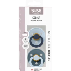 Bibs Pacifier Studio Colour Fusion Latex Size 1 Baby Blue Petrol Mix (2 stk)
