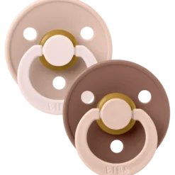 Bibs Pacifier Studio Colour Fusion Latex Size 1 Blush Woodchuck Mix (2 stk)