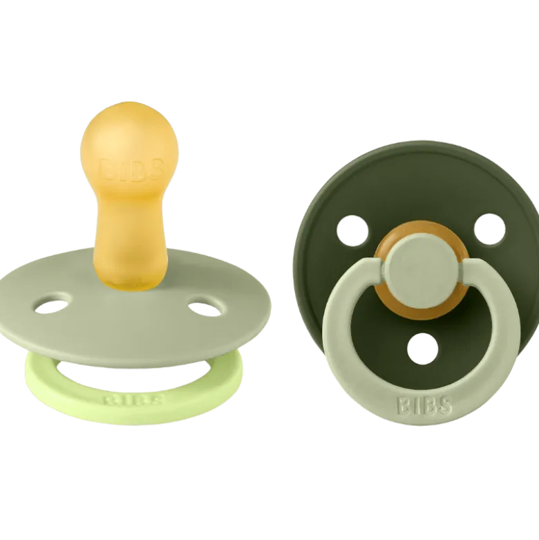 Bibs Pacifier Studio Colour Fusion Latex Size 2 Sage Hunter Green Mix (2 stk)