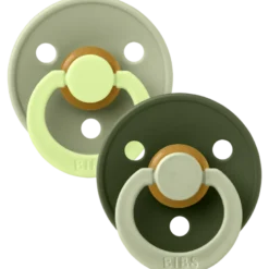Bibs Pacifier Studio Colour Fusion Latex Size 2 Sage Hunter Green Mix (2 stk)