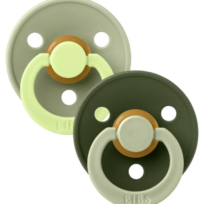 Bibs Pacifier Studio Colour Fusion Latex Size 2 Sage Hunter Green Mix (2 stk)