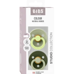 Bibs Pacifier Studio Colour Fusion Latex Size 2 Sage Hunter Green Mix (2 stk)