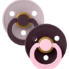 Bibs Pacifier Studio Colour Fusion Latex Size 1 Dusky Lilac Plum Mix (2 stk)