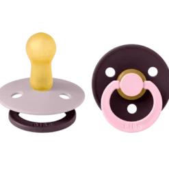 Bibs Pacifier Studio Colour Fusion Latex Size 2 Dusky Lilac Plum Mix (2 stk)