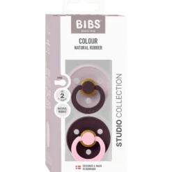 Bibs Pacifier Studio Colour Fusion Latex Size 2 Dusky Lilac Plum Mix (2 stk)