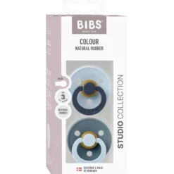 Bibs Pacifier Studio Colour Fusion Latex Size 3 Baby Blue Petrol Mix (2 stk)