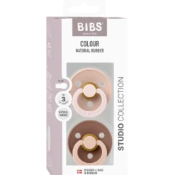 Bibs Pacifier Studio Colour Fusion Latex Size 3 Blush Woodchuck Mix (2 stk)