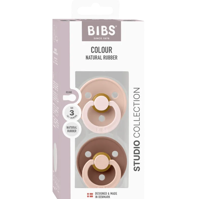 Bibs Pacifier Studio Colour Fusion Latex Size 3 Blush Woodchuck Mix (2 stk)