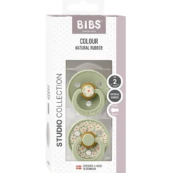 Bibs Pacifier Studio Colour Jasmine Latex Size 2 Sage Mix (2 stk)