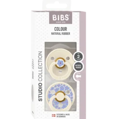Bibs Pacifier Studio Colour Jasmine Latex Size 2 Ivory Mix (2 stk)