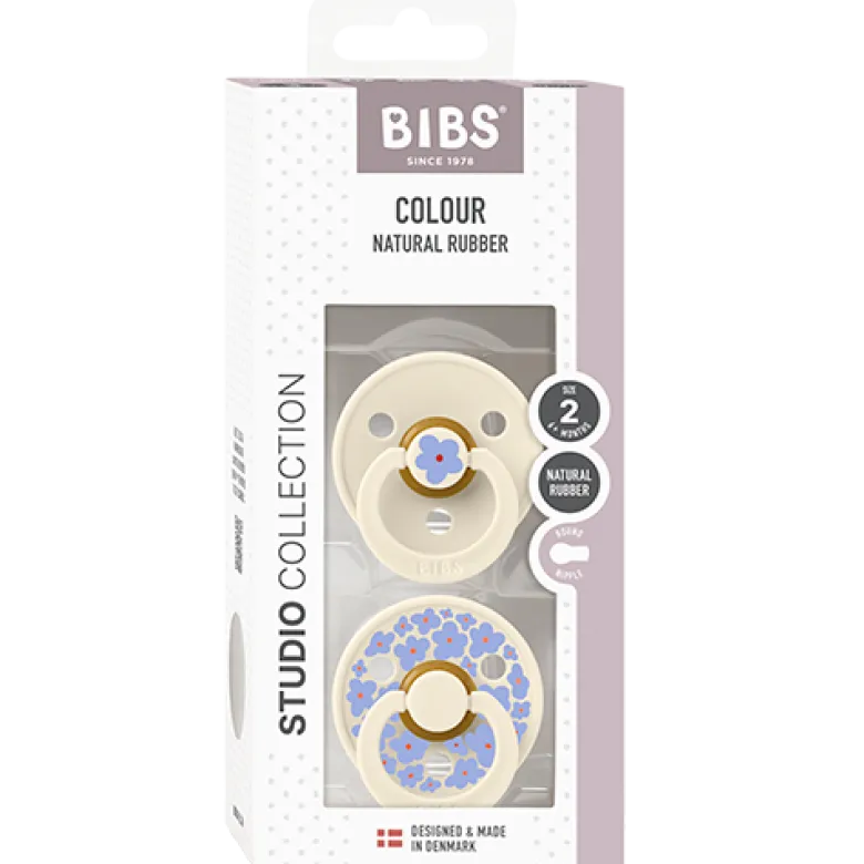 Bibs Pacifier Studio Colour Jasmine Latex Size 2 Ivory Mix (2 stk)