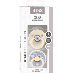 Bibs Pacifier Studio Colour Jasmine Latex Size 1 Ivory Mix (2 stk)