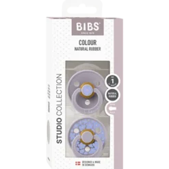 Bibs Pacifier Studio Colour Jasmine Latex Size 1 Fossil Grey Mix (2 stk)