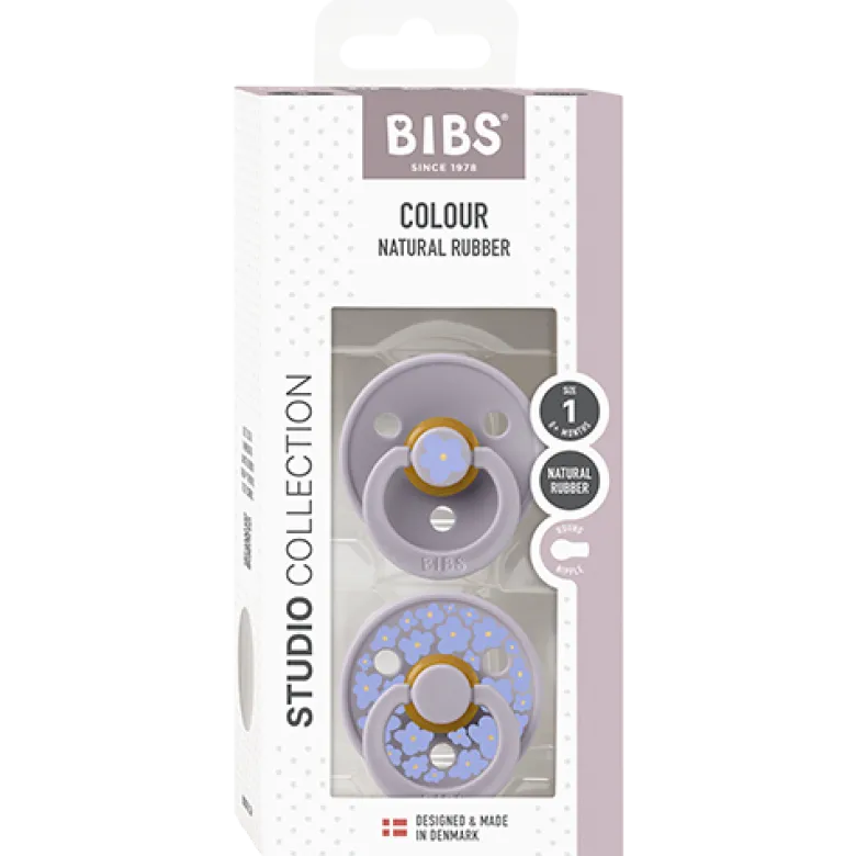 Bibs Pacifier Studio Colour Jasmine Latex Size 1 Fossil Grey Mix (2 stk)