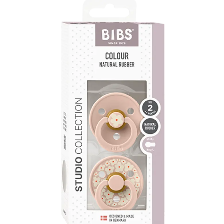 Bibs Pacifier Studio Colour Jasmine Latex Size 2 Blush Mix (2 stk)