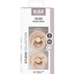 Bibs Pacifier Studio Colour Jasmine Latex Size 1 Blush Mix (2 stk)
