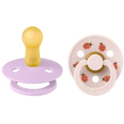 Bibs Pacifier Studio Colour Ladybug Latex Size 2 Violet Sky Mix (1 sæt)
