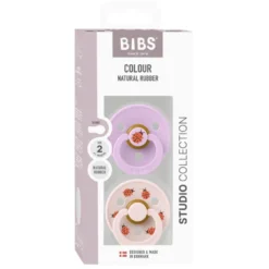 Bibs Pacifier Studio Colour Ladybug Latex Size 2 Violet Sky Mix (1 sæt)
