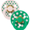 Bibs Pacifier Studio Colour Polka Latex Size 1 Petal/Cactus (2 stk)