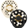 Bibs Pacifier Studio Colour Polka Latex Size 1 Ivory/Black (2 stk)