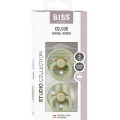 Bibs Pacifier Studio Colour Pin Latex Size 2 Sage Mix (2 stk)