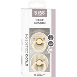 Bibs Pacifier Studio Colour Pin Latex Size 2 Ivory Vanilla Mix (2 stk)