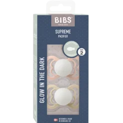Bibs Pacifier Supreme Latex Size 2 Blush Glow/Vanilla Glow (2 stk)