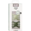 Bibs Pacifier Supreme Silicone Size 2 Sage/Hunter Green (2 stk)