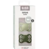 Bibs Pacifier Supreme Silicone Size 1 Sage/Hunter Green (2 stk)