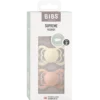 Bibs Pacifier Supreme Silicone Size 2 Ivory/Blush (2 stk)
