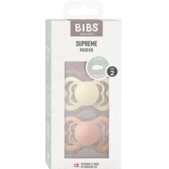 Bibs Pacifier Supreme Silicone Size 2 Ivory/Blush (2 stk)