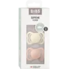 Bibs Pacifier Supreme Silicone Size 1 Ivory/Blush (2 stk)