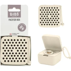 Bibs Studio Pacifier Box Polka Ivory Black (1 stk)