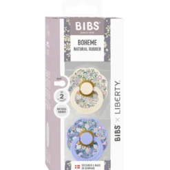 Bibs x Liberty Pacifier Boheme Chloe Meadow Latex Size 2 Ivory Mix (2 stk)