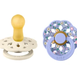 Bibs x Liberty Pacifier Boheme Chloe Meadow Latex Size 2 Ivory Mix (2 stk)