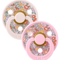 Bibs x Liberty Pacifier Colour Oscar Meadow Latex Size 2 Petal Mix (2 stk)