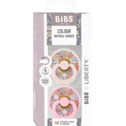 Bibs x Liberty Pacifier Colour Oscar Meadow Latex Size 1 Petal Mix (2 stk)