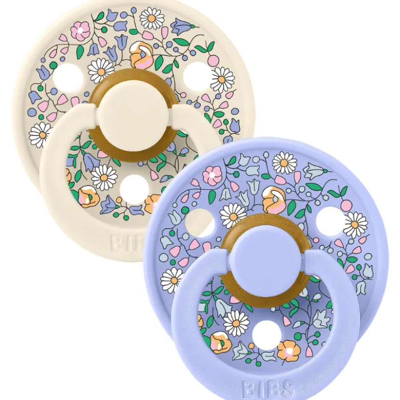 Bibs x Liberty Pacifier Colour Chloe Meadow Latex Size 1 Ivory Mix (2 stk)