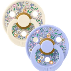 Bibs x Liberty Pacifier Colour Chloe Meadow Latex Size 2 Ivory Mix (2 stk)