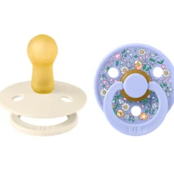 Bibs x Liberty Pacifier Colour Chloe Meadow Latex Size 2 Ivory Mix (2 stk)