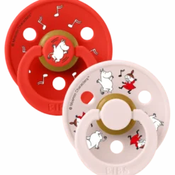 Bibs X Moomin Pacifier Colour Dancing Latex Size 1 Candy Apple Mix (2 stk)