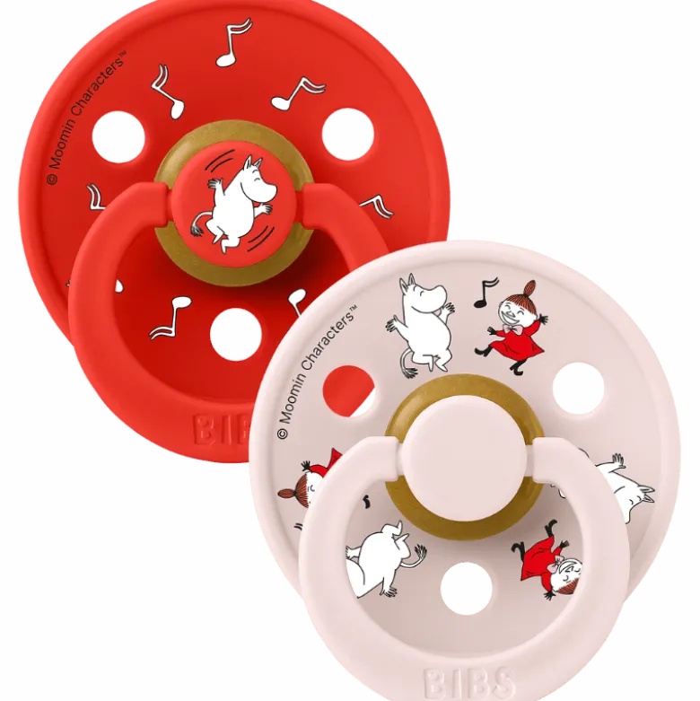Bibs X Moomin Pacifier Colour Dancing Latex Size 1 Candy Apple Mix (2 stk)