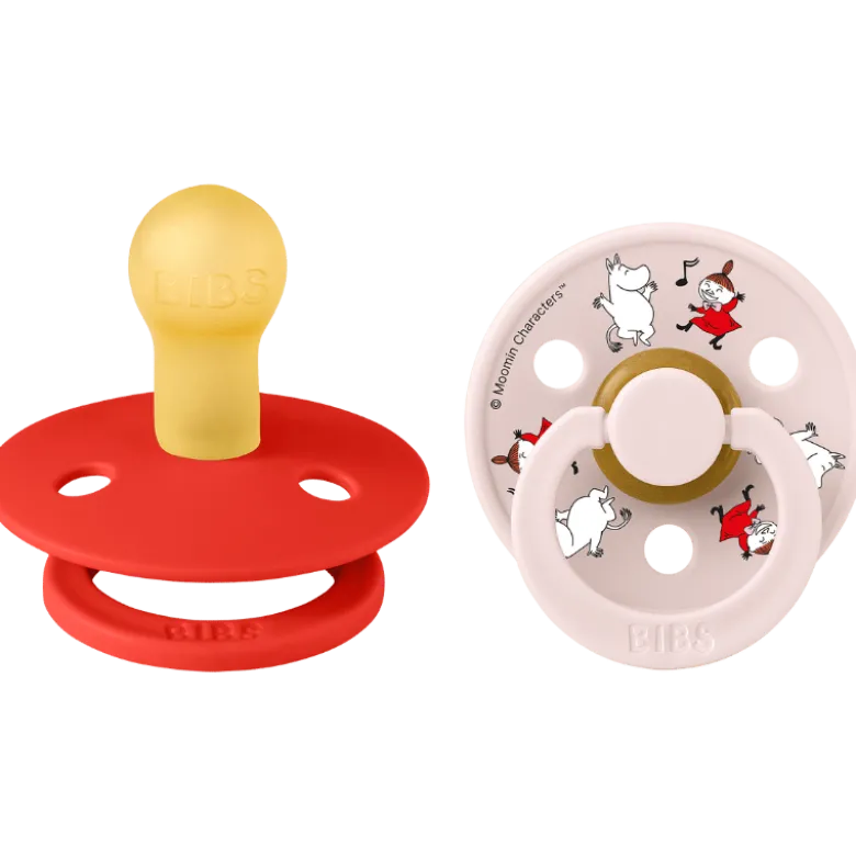 Bibs X Moomin Pacifier Colour Dancing Latex Size 1 Candy Apple Mix (2 stk)