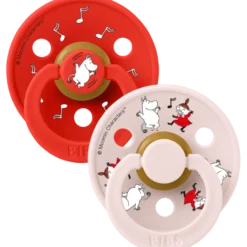 Bibs X Moomin Pacifier Colour Dancing Latex Size 2 Candy Apple Mix (2 stk)