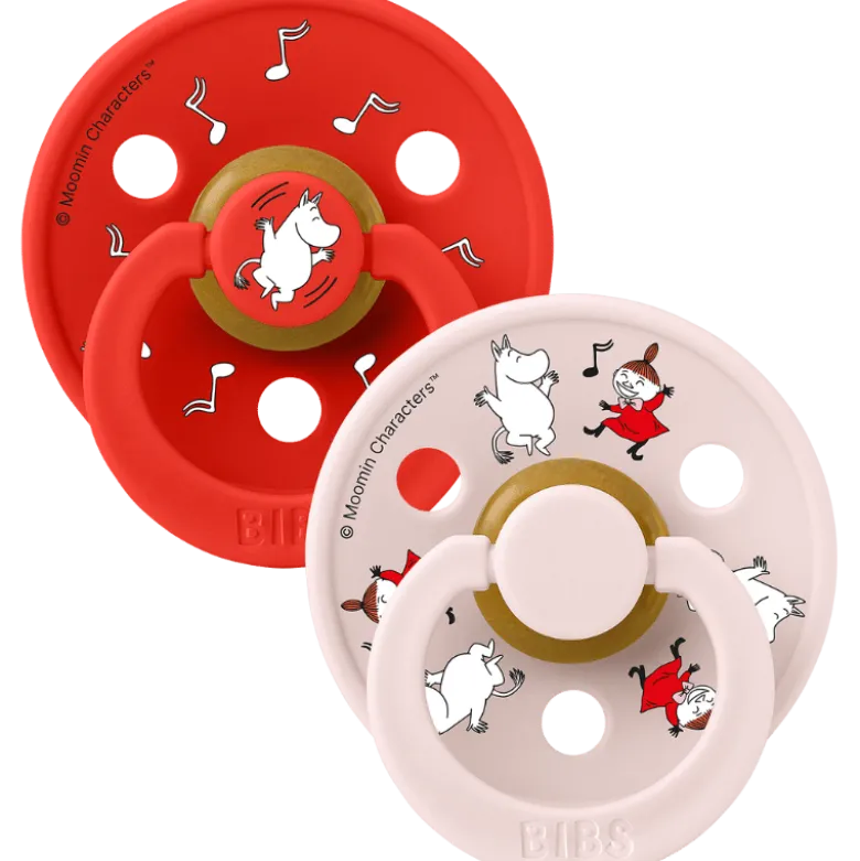 Bibs X Moomin Pacifier Colour Dancing Latex Size 2 Candy Apple Mix (2 stk)
