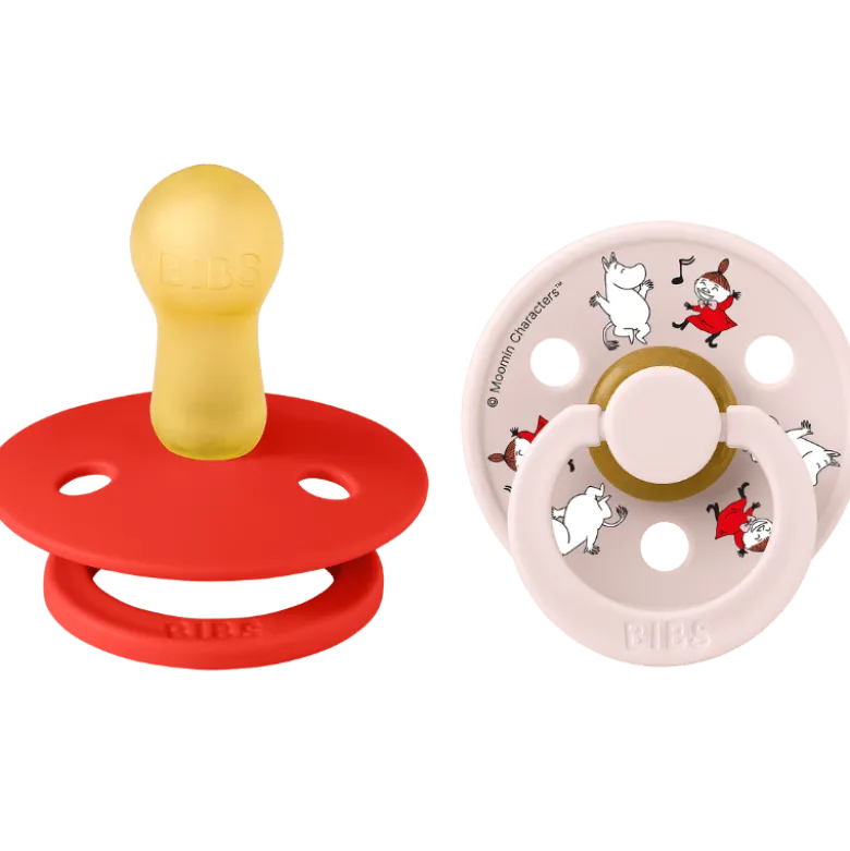 Bibs X Moomin Pacifier Colour Dancing Latex Size 2 Candy Apple Mix (2 stk)